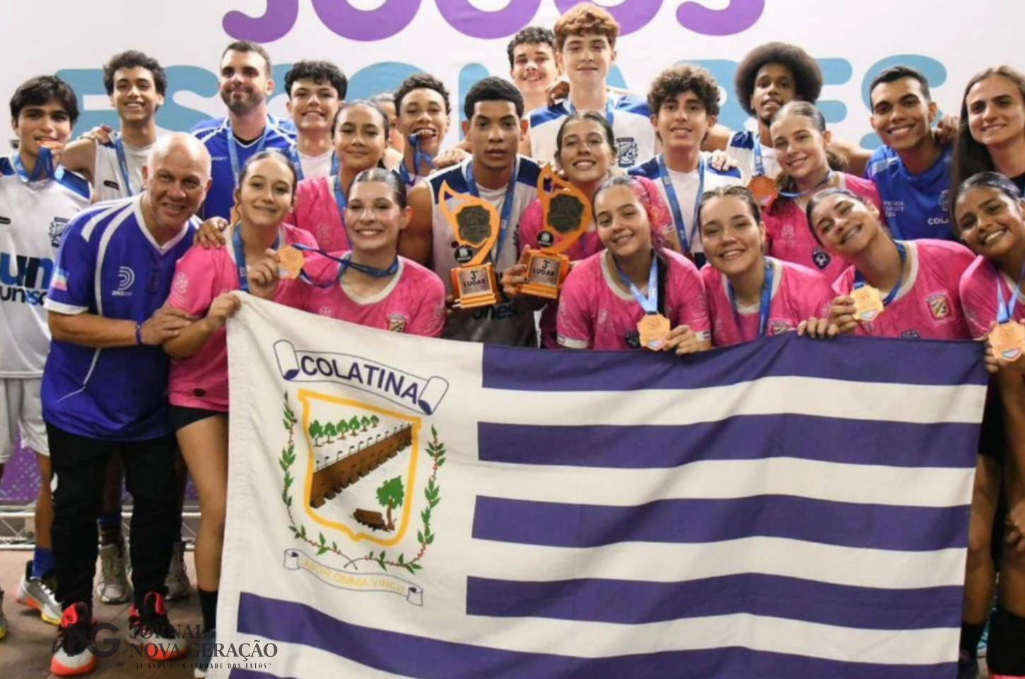 Basquete e handebol de Colatina sobem ao pódio nos Jogos Escolares do ES