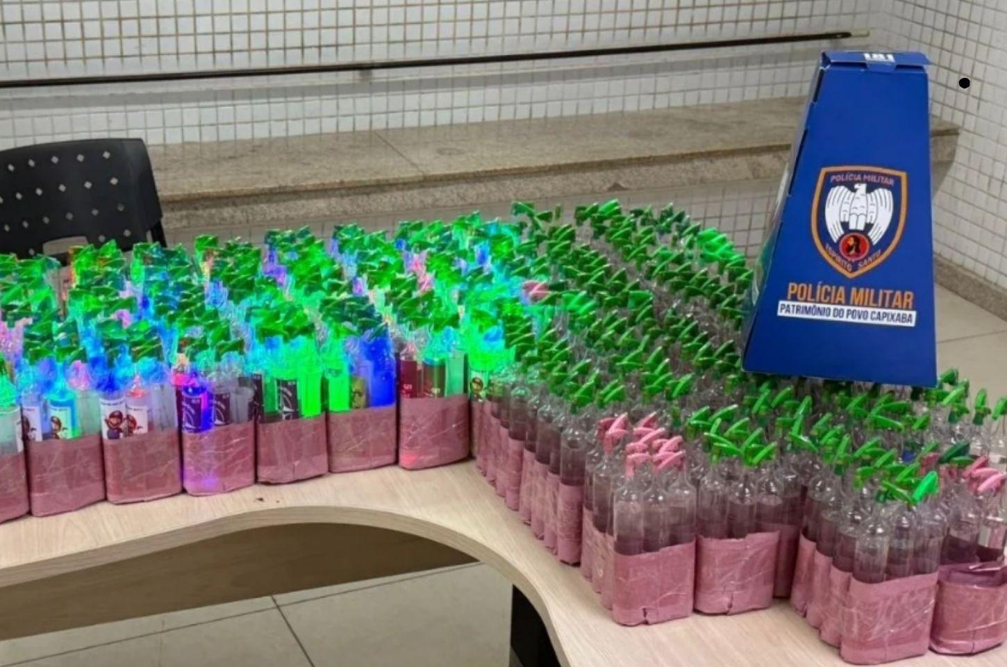 Polícia apreende 712 frascos de lança-perfume em imóvel usado para armazenamento de drogas em Cariacica