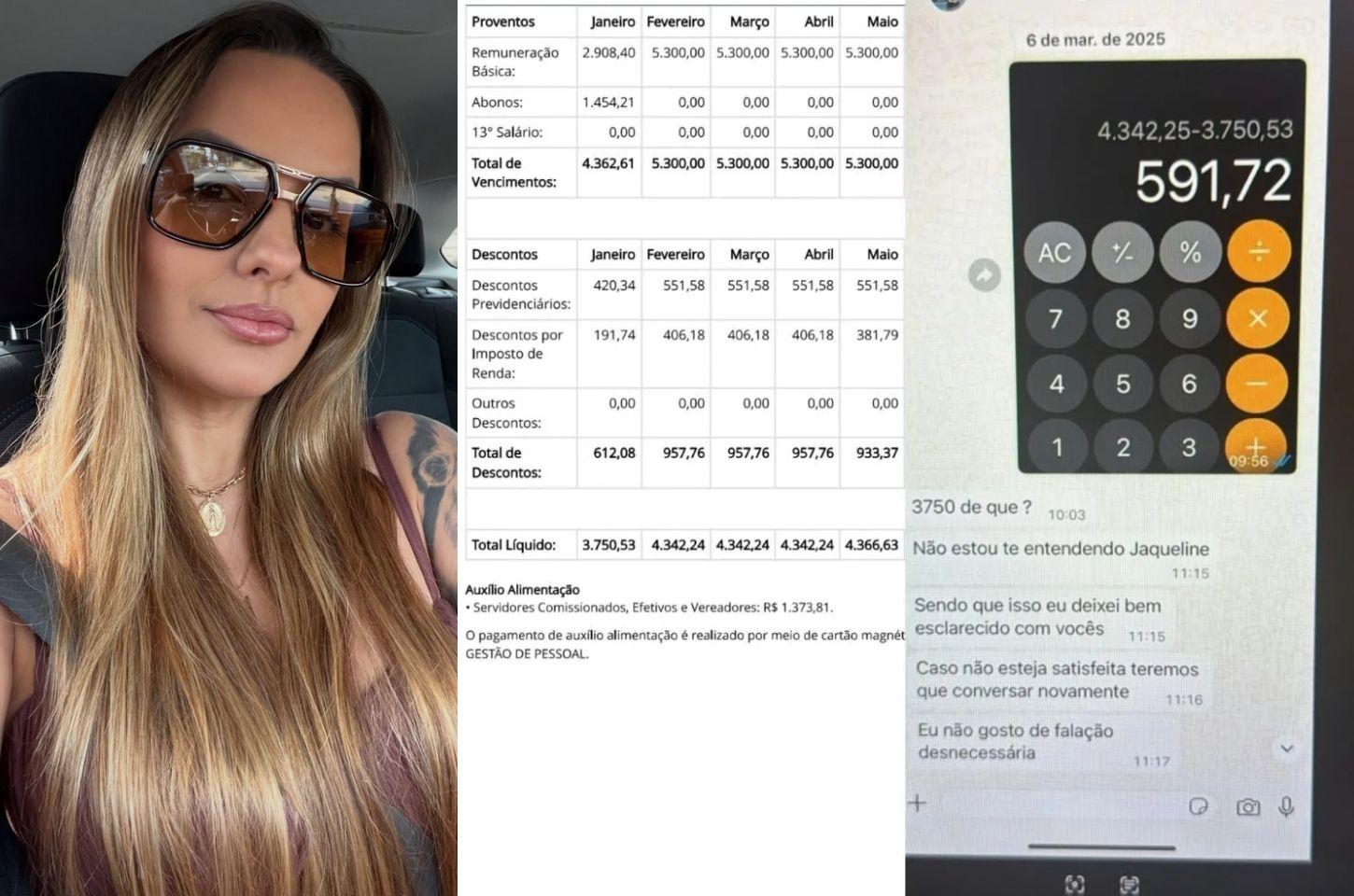 Prints atribuídos a vereadora e ex-assessora circulam em Colatina e suscitam questionamentos sobre valores