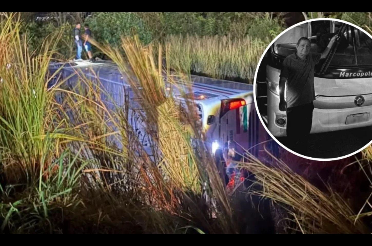 Motorista de ônibus morre após acidente com caminhão na BR-259, em Baixo Guandu