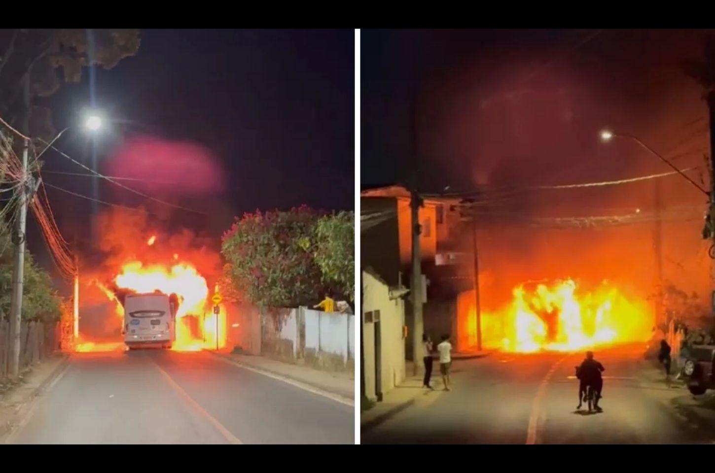 Transcol retoma circulação com escolta da PM após ônibus ser incendiado em Cariacica