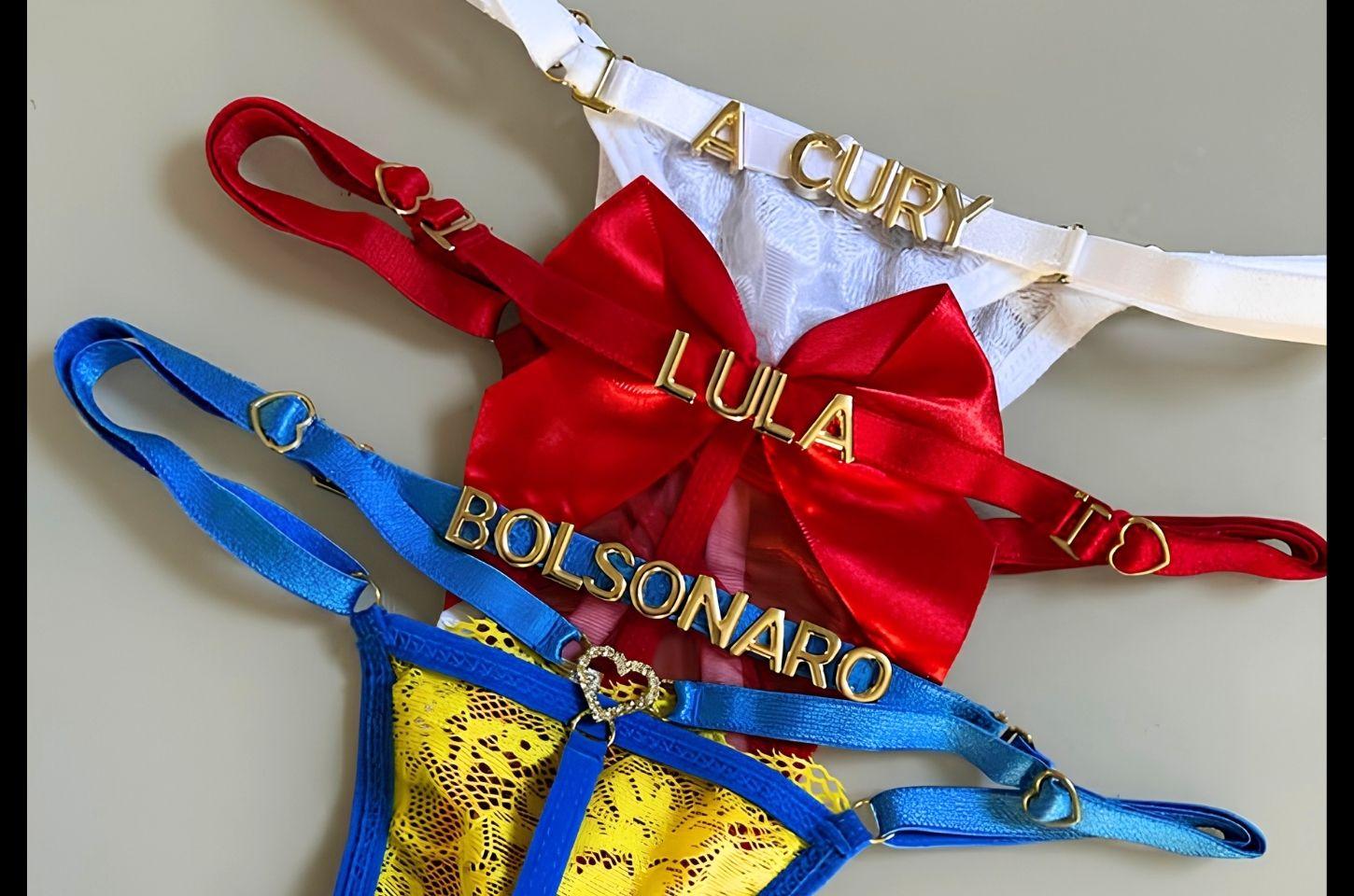 Lingeries com nomes de Lula e Flávio Bolsonaro viralizam e movimentam vendas nas redes