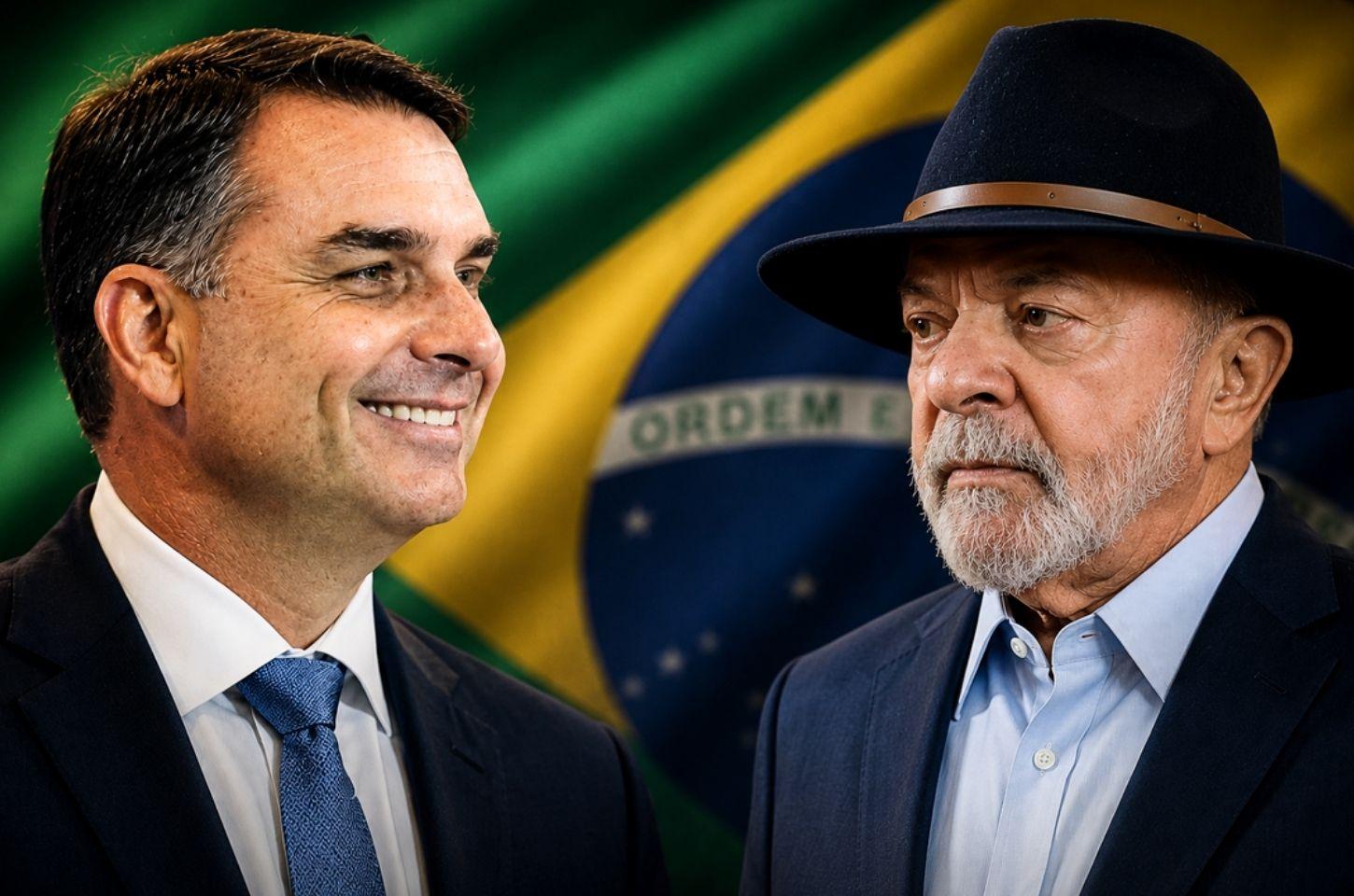 PoderData/Aya aponta empate técnico entre Flávio Bolsonaro e Lula no segundo turno