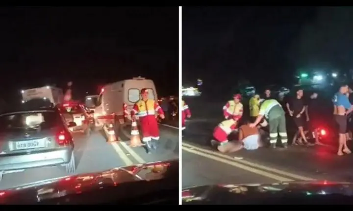 Jovem de 20 anos morre após colisão entre motocicleta e micro-ônibus na BR-101, em Ibiraçu